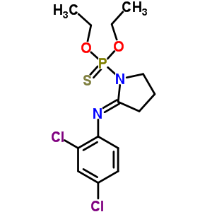 (2-((2,4-二氯苯基)亚氨基)-1-吡咯烷基)-硫代膦酸 O,O-二乙基酯结构式_51170-88-8结构式