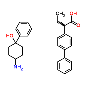 (E)-4-氨基-1-苯基-环己醇 alpha-乙基-4-联苯乙酸酯结构式_51171-84-7结构式