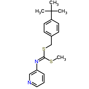 S-(4-(1,1-二甲基乙基)苯基)甲基 S-甲基 3-吡啶基二硫代甲亚氨酸酯结构式_51308-52-2结构式