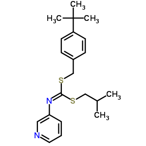 S-(4-(1,1-二甲基乙基)苯基)甲基 S-(2-甲基丙基) 3-吡啶基二硫代甲亚氨酸酯结构式_51308-55-5结构式