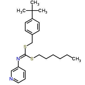 S-(4-(1,1-二甲基乙基)苯基)甲基 S-己基 3-吡啶基二硫代甲亚氨酸酯结构式_51308-58-8结构式