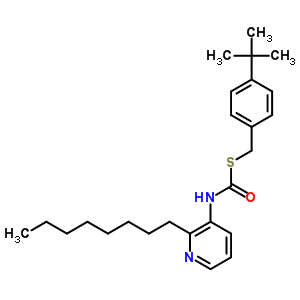 S-((4-(1,1-二甲基乙基)苯基)甲基) O-辛基 3-吡啶基硫代甲亚氨酸酯结构式_51308-71-5结构式