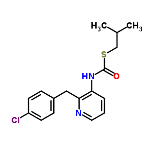 O-((4-氯苯基)甲基) S-(2-甲基丙基) 3-吡啶基硫代甲亚氨酸酯结构式_51308-77-1结构式
