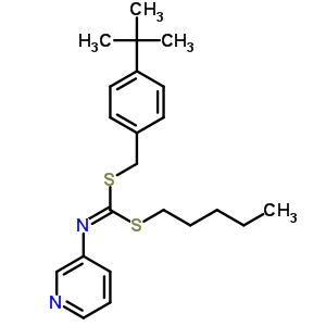 S-(4-(1,1-二甲基乙基)苯基)甲基 S-戊基 3-吡啶基二硫代甲亚氨酸酯结构式_51379-04-5结构式