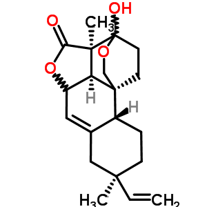 (3S)-8alpha-乙烯基-3a,5abeta,7,8,9,10,10aalpha,10cbeta-八氢-3alpha-羟基-3abeta,8-二甲基-4H-3,10bbeta-乙桥-1H,3H-苯并[h]呋喃并[4,3,2-de]-2-苯并吡喃-4-酮结构式_51415-08-8结构式