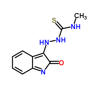 2-(1,2-二氢-2-氧代-3H-吲哚-3-基)-N-甲基-肼硫代甲酰胺结构式_51449-14-0结构式
