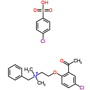 N-beta-(2-acetyl-4-chlorophenoxy)ethyl-n,n-dimethyl-n-benzylammonium 4-chlorobenzenesulfonate Structure,51489-69-1Structure