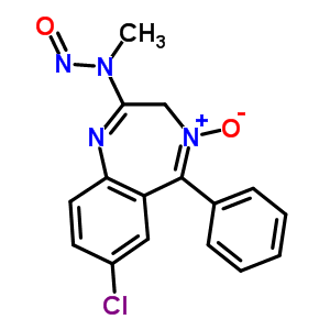 7-Chloro-n-methyl-n-nitroso-5-phenyl-3h-1,4-benzodiazepin-2-amine 4-oxide Structure,51715-17-4Structure