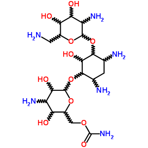6-O-(3-amino-6-carbamoyl-3-deoxy-alpha-d-glucopyranosyl)-4-o-(2,6-diamino-2,6-dideoxy-alpha-d-glucopyranosyl)-2-deoxy-d-streptamine Structure,51736-76-6Structure