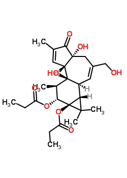 佛波醇-12,13-二丙酸酯结构式_51821-33-1结构式