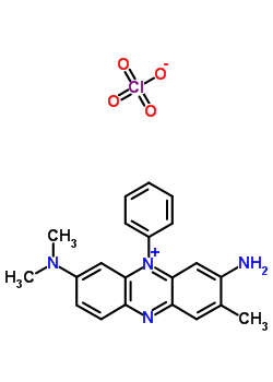 3-Amino-7-(dimethylamino)-2-methyl-5-phenylphenazinium perchlorate Structure,51896-65-2Structure