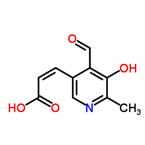 (e)-(9ci)-3-(4-甲酰基-5-羟基-6-甲基-3-吡啶)-2-丙酸结构式_51896-68-5结构式