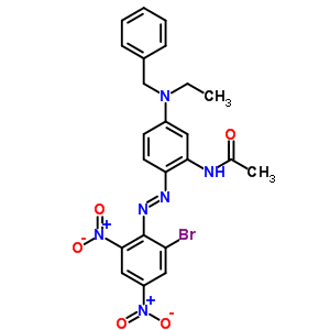 N-[2-[(2-溴-4,6-二硝基苯基)氮杂]-5-[乙基 (苯基甲基)氨基]苯基]乙酰胺结构式_51897-37-1结构式