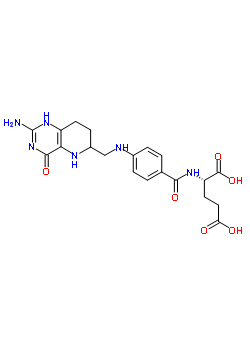 (2S)-2-[[4-[(2-氨基-4-氧代-5,6,7,8-四氢-1H-吡啶并[6,5-e]嘧啶-6-基)甲基氨基]苯甲酰基]氨基]戊烷二酸结构式_51989-29-8结构式