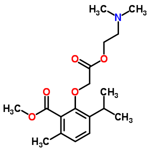 (6-异丙基-2-甲氧基羰基-3-甲基苯氧基)乙酸 2-(二甲基氨基)乙酯结构式_52073-09-3结构式