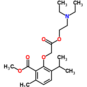 (6-异丙基-2-甲氧基羰基-3-甲基苯氧基)乙酸 2-(二乙基氨基)乙酯结构式_52073-15-1结构式