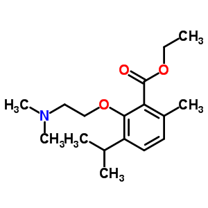 3-[2-(二甲基氨基)乙氧基]-p-异丙基苯-2-羧酸乙酯结构式_52073-23-1结构式