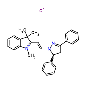 3H-indolium, 2-2-(4,5-dihydro-3,5-diphenyl-1h-pyrazol-1-yl)ethenyl-1,3,3-trimethyl-, chloride Structure,52204-20-3Structure