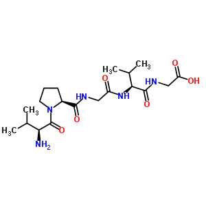 缬氨酰-脯氨酰-甘氨酰-缬氨酰-甘氨酸结构式_52231-42-2结构式