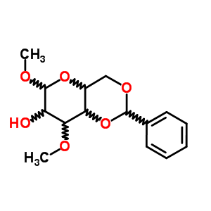 甲基 4,6-O-亚苄基-3-O-甲基-alpha-D-吡喃甘露糖苷结构式_52260-48-7结构式