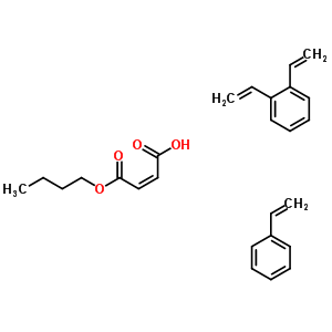 (Z)-2-丁烯二酸单丁酯与二乙烯基苯和苯乙烯聚合物结构式_52292-42-9结构式