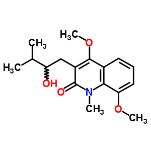 3-(2-羟基-3-甲基丁基)-4,8-二甲氧基-1-甲基-2(1H)-喹啉酮结构式_52306-35-1结构式