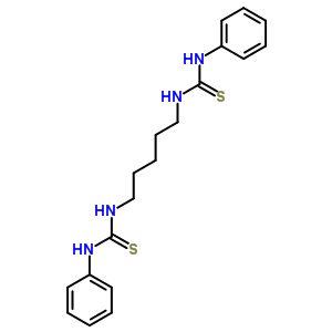 3-苯基-1-[5-(苯基硫代氨基甲酰氨基)戊基]硫代脲结构式_52420-80-1结构式