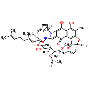 3-[[[[(E)-3,7-dimethyl-2,6-octadienyl]oxy]imino]methyl]rifamycin sv Structure,52437-59-9Structure