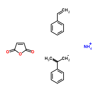2,5-呋喃二酮与苯乙烯和 (1-甲基乙基)苯调聚物铵盐结构式_52720-34-0结构式