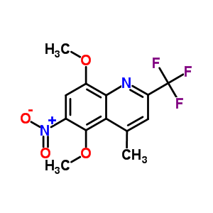 5,8-二甲氧基-4-甲基-6-硝基-2-(三氟甲基)喹啉结构式_52823-94-6结构式
