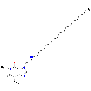 7-[2-(十六基氨基)乙基]-3,7-二氢-1,3-二甲基-1H-嘌呤-2,6-二酮结构式_52943-52-9结构式
