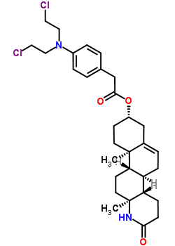 3-(((4-(Bis(2-chloroethyl)amino)phenyl)acetyl)oxy)-17alpha-aza-d-homoandrost-5-en-17-one Structure,53039-94-4Structure