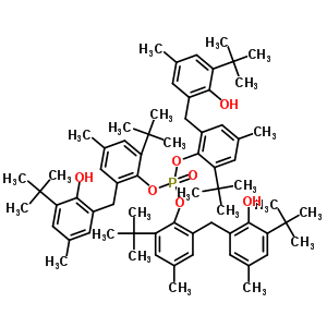 Phosphoric acid tris[2-[[2-hydroxy-3-(tert-butyl)-5-methylphenyl]methyl]-4-methyl-6-(tert-butyl)phenyl] ester Structure,53051-19-7Structure