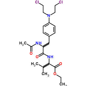 n-[n-乙酰基-4-[双 (2-氯乙基)氨基]-l-苯基-丙氨酰基]-L-缬氨酸乙酯结构式_531-77-1结构式