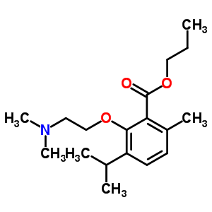 3-[2-(二甲基氨基)乙氧基]-p-异丙基苯-2-羧酸丙酯结构式_53206-72-7结构式