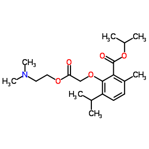 (2-异丙氧基羰基-6-异丙基-3-甲基苯氧基)乙酸 2-(二甲基氨基)乙酯结构式_53206-76-1结构式