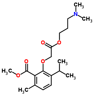 (6-异丙基-2-甲氧基羰基-3-甲基苯氧基)乙酸 3-(二甲基氨基)丙酯结构式_53206-87-4结构式