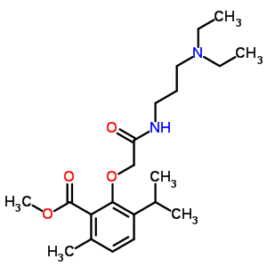 3-[3-(二乙基氨基)丙基氨基甲酰甲氧基]-p-异丙基苯-2-羧酸甲酯结构式_53206-92-1结构式