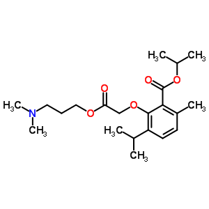 (2-异丙氧基羰基-6-异丙基-3-甲基苯氧基)乙酸 3-(二甲基氨基)丙酯结构式_53206-93-2结构式