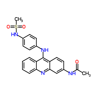 N-[4-(3-乙酰基氨基-9-吖啶yl氨基)苯基]甲烷磺酰胺结构式_53222-14-3结构式