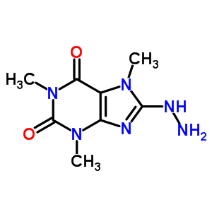 8-肼基-1,3,7-三甲基-嘌呤-2,6-二酮结构式_53703-63-2结构式