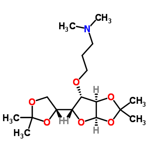 1,2:5,6-二-O-异亚丙基-3-O-(3-二甲基氨基丙基)-alpha-D-呋喃葡萄糖结构式_53914-14-0结构式