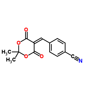 2,2-二甲基-5-(4-氰基亚苄基)-1,3-二噁烷-4,6-二酮结构式_53942-70-4结构式