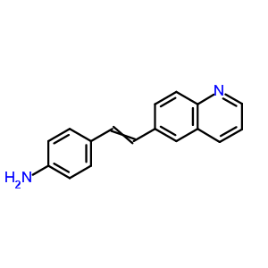 4-(2-喹啉-6-基乙烯)苯胺结构式_54-82-0结构式