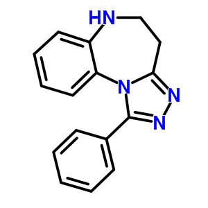 5,6-二氢-1-苯基-4H-[1,2,4]噻唑并[4,3-a][1,5]苯并二氮杂卓结构式_54028-94-3结构式