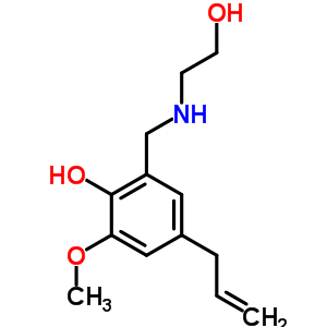 2-[[(2-羟基乙基)氨基]甲基]-6-甲氧基-4-(2-丙烯基)苯酚结构式_54219-78-2结构式