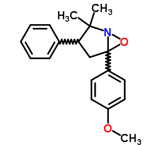 5-(4-甲氧基苯基)-2,2-二甲基-3-苯基-6-噁-1-氮杂双环[3.1.0]己烷结构式_54254-58-9结构式