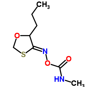 (Z)-5-丙基-1,3-氧硫杂环戊烷-4-酮 O-((甲基氨基)羰基)肟结构式_54266-80-7结构式