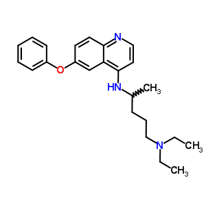 N,N-二乙基-n-(6-苯氧基喹啉-4-基)戊烷-1,4-二胺结构式_5431-04-9结构式