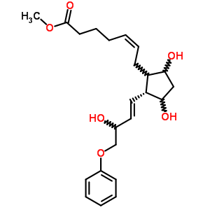 (Z)-7-[(1r)-3α,5α-二羟基-2β-[(e,r)-4-苯氧基-3-羟基-1-丁烯]环戊并n-1α-基]-5-庚烯酸甲酯结构式_54348-08-2结构式